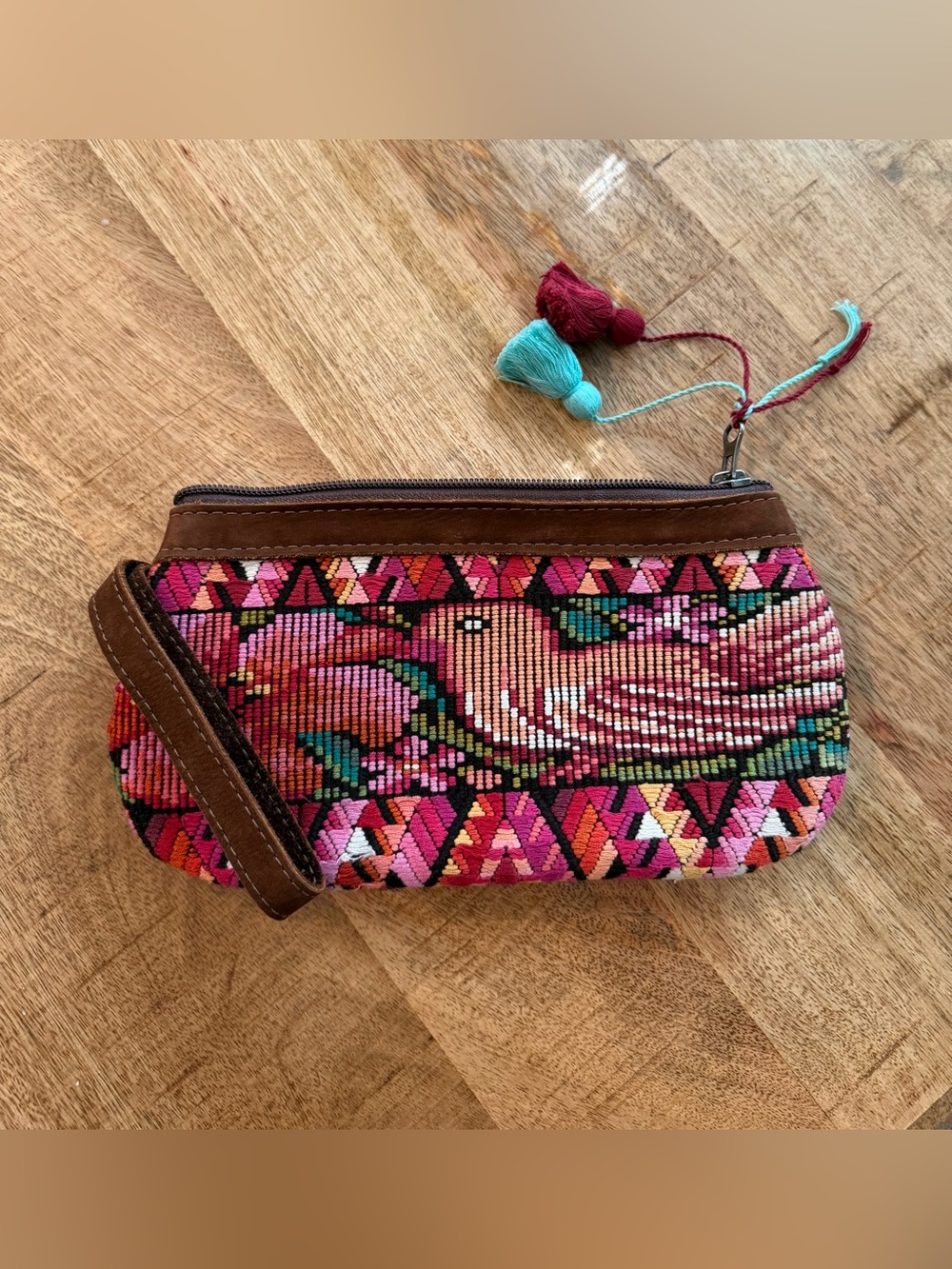 Nena & Co. Woven Wristlet - Multicolor Boho Pattern